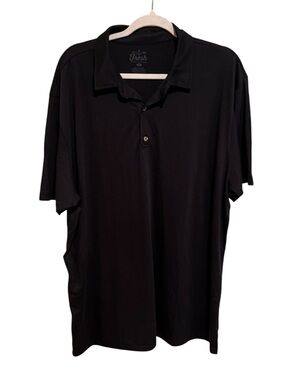 Fresh Clean Tees Perfect Cotton Blend Men’s Black Polo Shirt - Size 2X